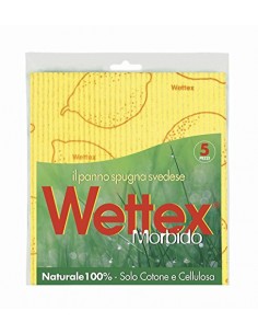 PANNI MICROFIBRA E PAVIMENTI: vendita online WETTEX PANNO MORBIDO IN COTONE CF 5 PZ FHP in offerta