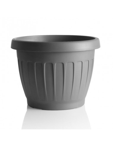 VASI E SOTTO VASI: vendita online VASO TERRA D 25 CM GRIGIO in offerta