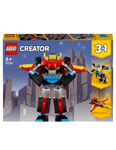 GIOCATTOLO PUBBLICIZZATO: vendita online LEGO Creator 3 in 1 Super Robot 31124, Costruzioni Robot, Aereo e Drago Giocattolo p...