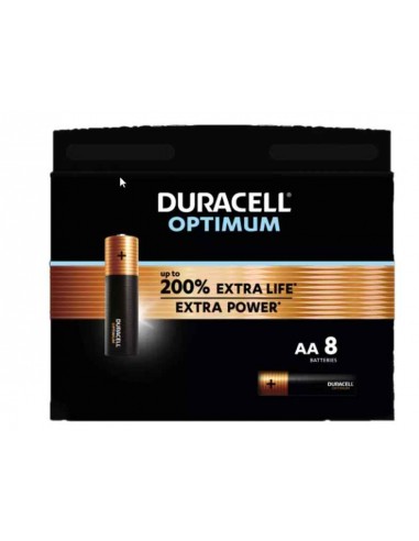 M - FOTO - ACCESSORI - BATTERIE: vendita online DURACELL OPTIMUM BL 8 PILE AA in offerta