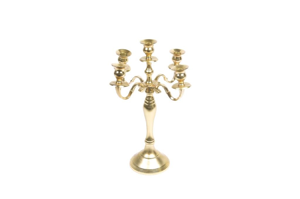 Candelabro Metallo Oro lucido