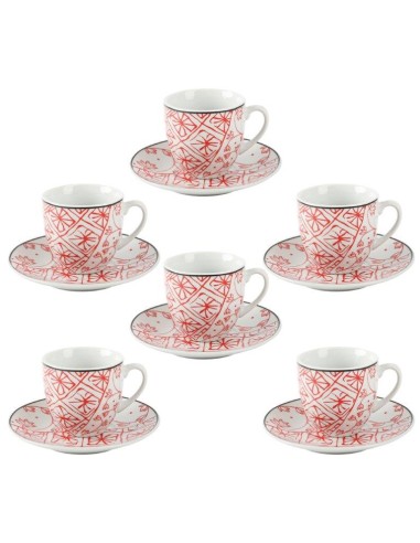 TAZZE CAFFE' E LATTE: vendita online RODI SET 6TZ CAFFE 25186 CON PIATTINO in offerta