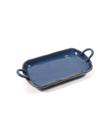 PIATTI: vendita online PIATTO PORTATA 17836 BLU C/MANICI 44X21,5CM CERAMICA in offerta