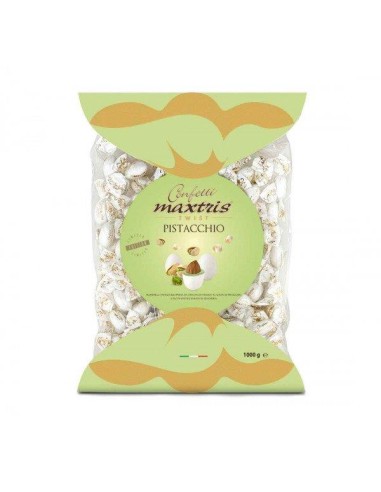 CIOCCOLATO - CONFETTI: vendita online 538X603 BUSTA TWIST MAXTRIS PISTACCHIO 1KG in offerta