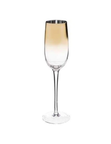 CALICI VINO E SPUMANTE: vendita online CONFEZIONE 6 FLUTE ARYA 21CL ORO in offerta