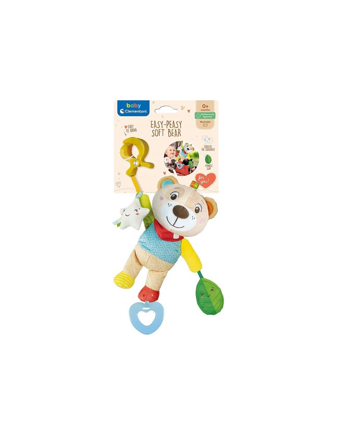 INFANZIA: vendita online BABY 17708 PELUCHE ORSETTO CON APPENDINO in offerta