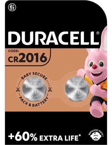 M - FOTO - ACCESSORI - BATTERIE: vendita online DURACELL BLISTER 2 PILE CR2016 in offerta