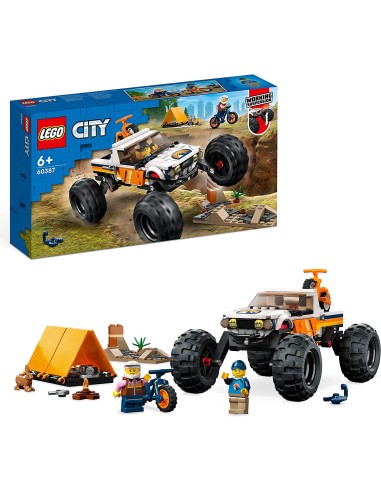 GIOCATTOLO PUBBLICIZZATO: vendita online LEGO City Avventure sul Fuoristrada 4x4, Monster Truck, Sospensioni Funzionanti, 2 M...