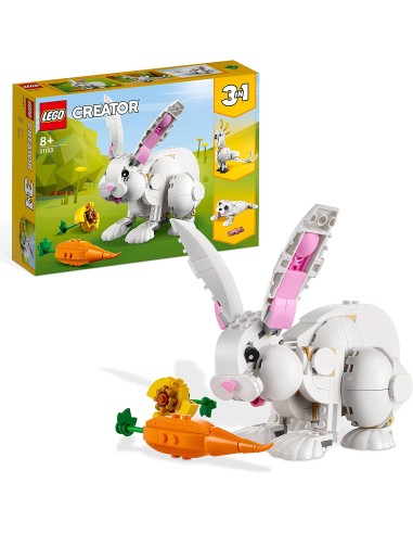 GIOCATTOLO PUBBLICIZZATO: vendita online LEGO Creator Coniglio Bianco 31133, Set 3 in 1 con Animali Giocattolo per Bambini, G...