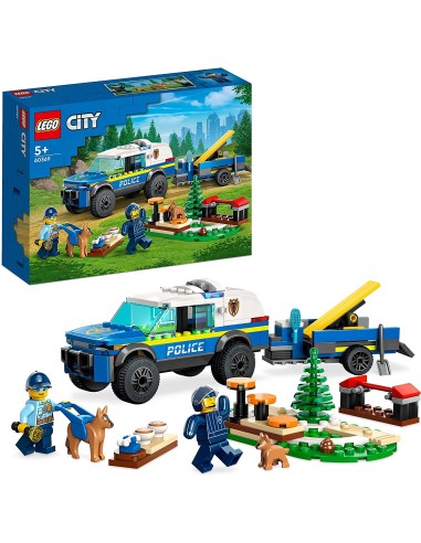 GIOCATTOLO PUBBLICIZZATO: vendita online LEGO 60369 City Addestramento Cinofilo Mobile, SUV Polizia giocattolo, percorso osta...