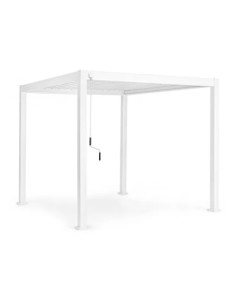 GAZEBO E OMBRELLONI: vendita online Pergola Ocean 3x3 Bianco Bizzotto, Alluminio Verniciato, Tetto Lamellare, Autoportante in...