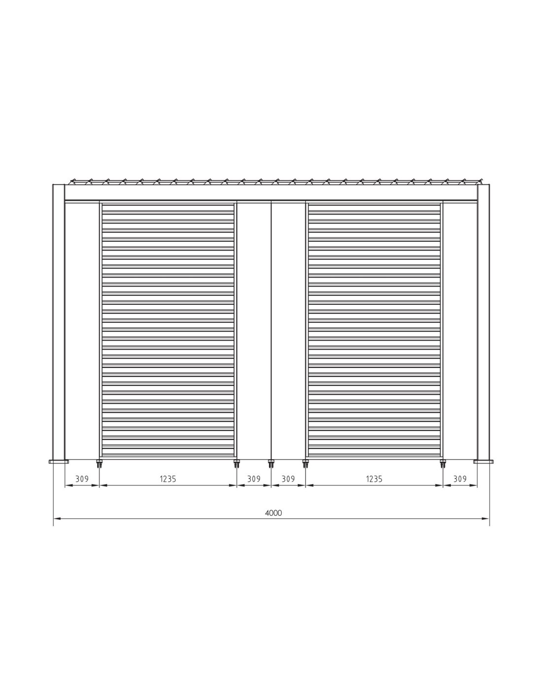 GAZEBO E OMBRELLONI: vendita online Pergola Bioclimatica 3x4 Ocean Bizzotto, Alluminio Bianco, Tetto Lamellare Regolabile, De...