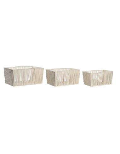 OGGETTISTICA: vendita online CESTA DC202049 1 MIS COTONE/METALLO BEIGE in offerta