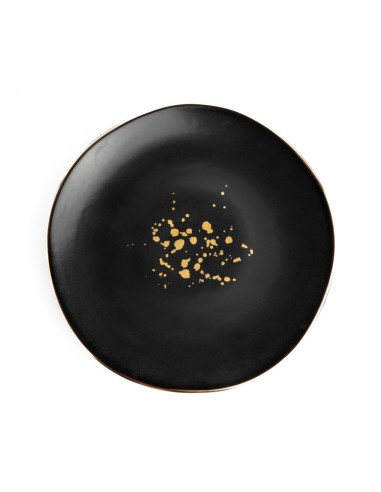 PIATTI: vendita online CONF 6 PIATTI FRUTTA ONIX BLACK DOTS in offerta