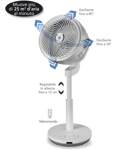 VENTILATORI: vendita online VENTILATORE A TORRE TORNADO OSCILLANTE 60W in offerta