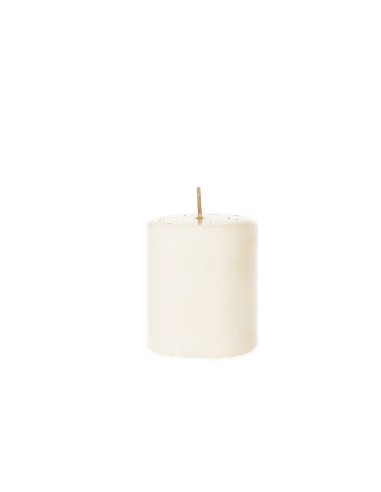 CANDELE: vendita online CANDELA PILLAR " LUCID " H CM 10 X D 9 COLORE AVORIO in offerta