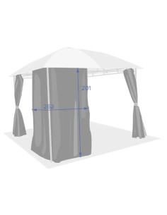 GAZEBO E OMBRELLONI: vendita online TELO GAZEBO 171409 SAWARA ECRU'300X300CM in offerta