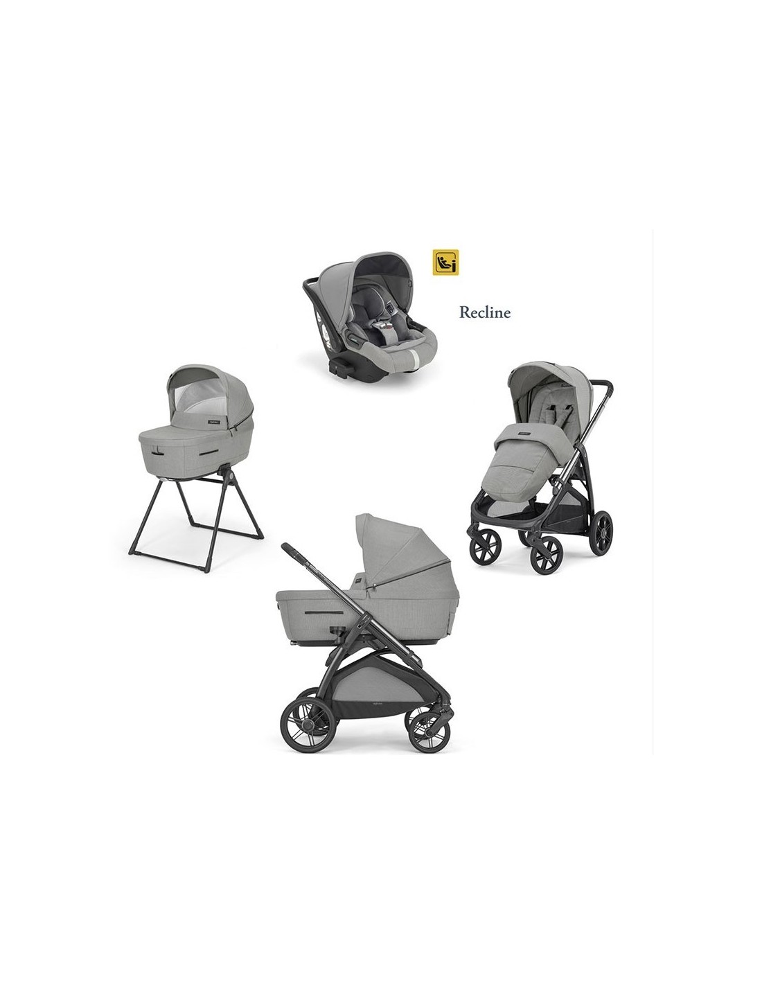 TRIO: vendita online Aptica System Quattro Satin Grey Seggiolino Auto Darwin Infant Recline: Eleganza e Versatilità in offerta