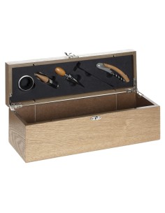 ACCESSORI VARI: vendita online SET 5PZ SOMMELIER IN SCATOLA LEGNO 36X12X12CM in offerta