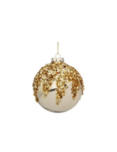 SFERE E PENDAGLI: vendita online Sfera Vetro Triumph Oro 8cm di Natale - La Magia di Natale a casa tua in offerta