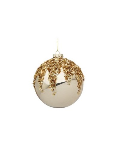 SFERE E PENDAGLI: vendita online Sfera Vetro Triumph Oro 10cm di Natale - La Magia di Natale a casa tua in offerta