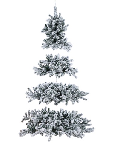 ALBERI DI NATALE: vendita online Albero di natale Floccato "Fiemme" da 210 cm con 946 rami in offerta