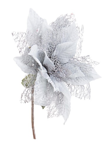 PICK: vendita online Pick Poinsettia Valery Argento di Natale - La Magia di Natale a casa tua in offerta