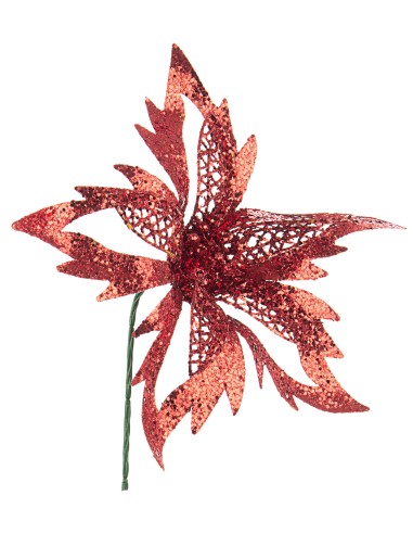 PICK: vendita online Pick Poinsettia Allison Rosso di Natale 20cm - La Magia di Natale a casa tua in offerta