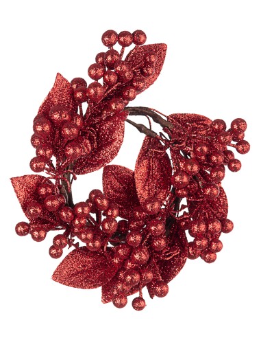 OGGETTISTICA NATALE: vendita online Coroncina Beatriz Rosso di Natale 17cm - La Magia di Natale a casa tua in offerta