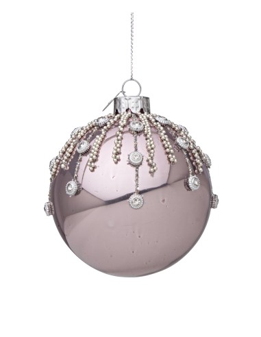 SFERE E PENDAGLI: vendita online Sfera di Natale Vetro Spark Rosa 8CM, La Magia di Natale a Casa Tua in offerta