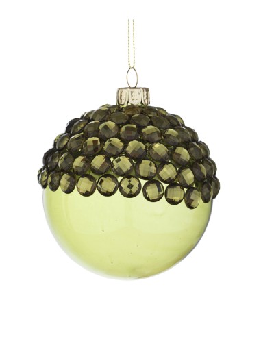 SFERE E PENDAGLI: vendita online SFERA VETRO 8CM JEWEL VERDE in offerta