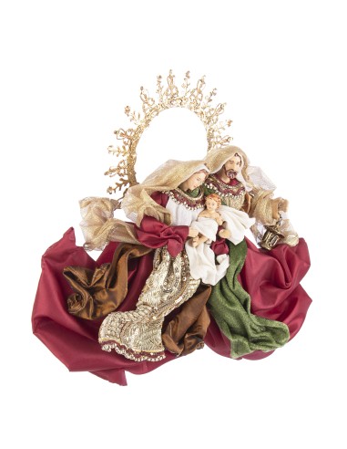 OGGETTISTICA NATALE: vendita online SACRA FAMIGLIA BAROQUE ROSSO in offerta