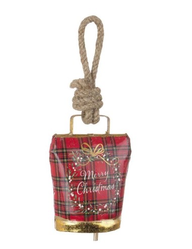 SFERE E PENDAGLI: vendita online PENDENTE 0936636 WENDI CAMPANA TARTAN MERRYXMAS in offerta