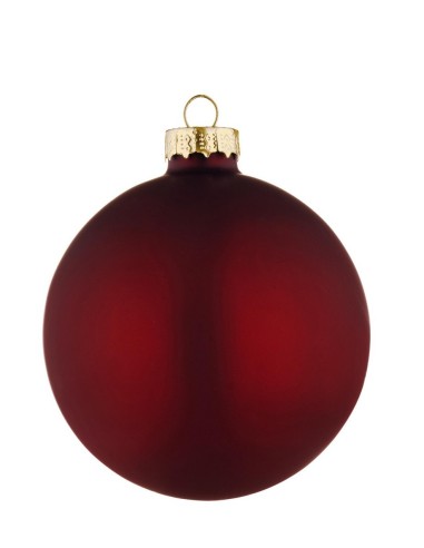 SFERE E PENDAGLI: vendita online Sfera di Natale in Vetro 8cm Rosso Scuro Opaco, La Magia di Natale a Casa Tua in offerta