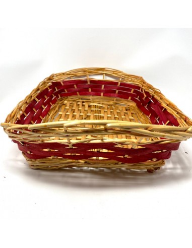 CESTERIA: vendita online Cesta Ovale di Natale con Fascia Rossa 50X35X13CM, La Magia di Natale a Casa Tua in offerta