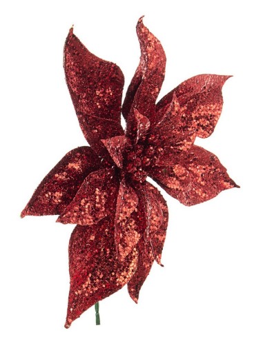 PICK: vendita online Pick di Natale Poinsettia Adriel Oro H22CM, Porta la Magia di Natale nelle Tue Decorazioni in offerta