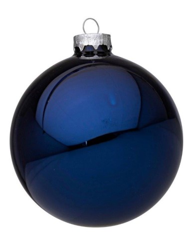 SFERE E PENDAGLI: vendita online Sfera di Natale 10cm Blu Lucido, Porta la Magia di Natale a Casa Tua in offerta