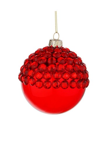 SFERE E PENDAGLI: vendita online Sfera di Natale 8cm Rosso Jewel, Porta la Magia di Natale a Casa Tua in offerta