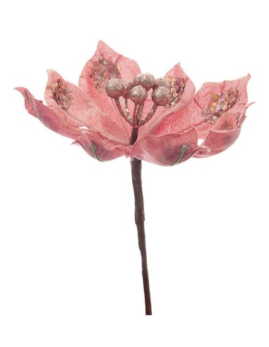 FIORI: vendita online Magnolia di Natale Lillie Rosa H25cm, Porta la Magia di Natale a Casa Tua in offerta