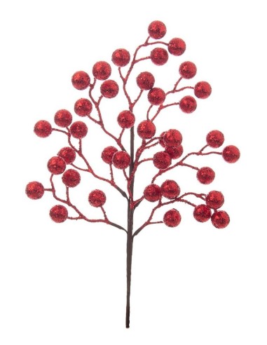 FIORI: vendita online Ramo di Natale Myranda con Bacche Rosse H45cm, Porta la Magia di Natale a Casa Tua in offerta