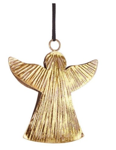 SFERE E PENDAGLI: vendita online Pendente di Natale Komal Angelo Oro 9x9 cm, Porta la Magia di Natale a Casa Tua con Stile in...