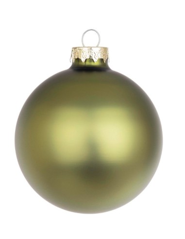 SFERE E PENDAGLI: vendita online Sfera di Natale in Vetro 8cm Verde Mirto Opaco, Porta la Magia di Natale a Casa Tua in offerta