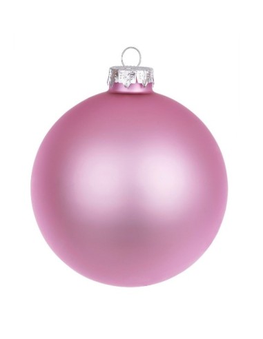 SFERE E PENDAGLI: vendita online Sfera di Natale in Vetro Rosa Caldo Opaco D80, Porta la Magia di Natale a Casa Tua con Calor...