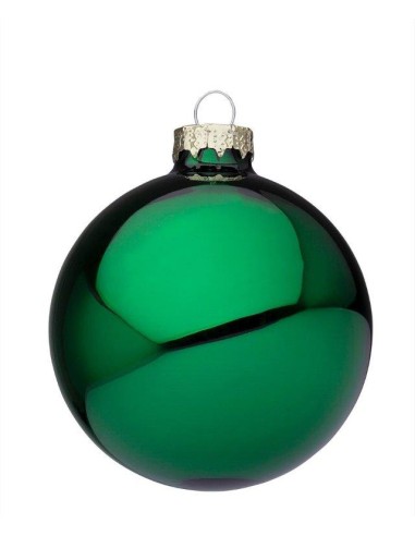 SFERE E PENDAGLI: vendita online Sfera di Natale in Vetro 8 cm Verde Lucido, Porta la Magia di Natale a Casa Tua con Colori V...