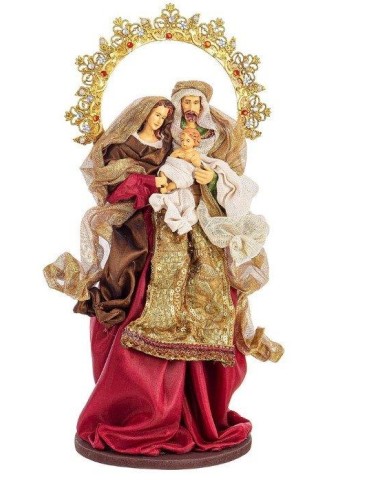 OGGETTISTICA NATALE: vendita online Sacra Famiglia Baroque Rosso 19x15x38 cm, Porta la Magia di Natale a Casa Tua con Eleganz...