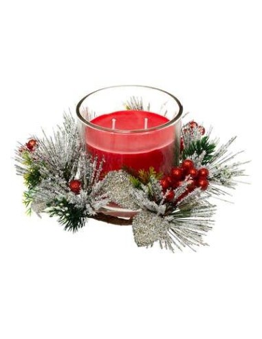 CANDELE E GIROCANDELE: vendita online CANDELA 183441 VETRO 10CM CON GIROCANDELA ASSORTITO in offerta