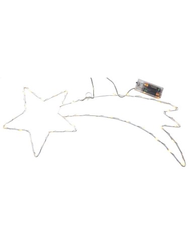 LUCI DI NATALE: vendita online STELLA COMETA METALLO C/LUCI 20X48CM in offerta