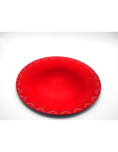 SOTTOPIATTI: vendita online PIATTO PLASTICA ROSSO LUCIDO 35CM in offerta