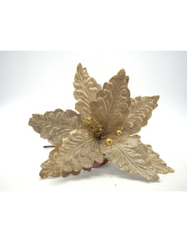 FIORI: vendita online STELLA DI NATALE 35CM C/FOGLIE ORO in offerta