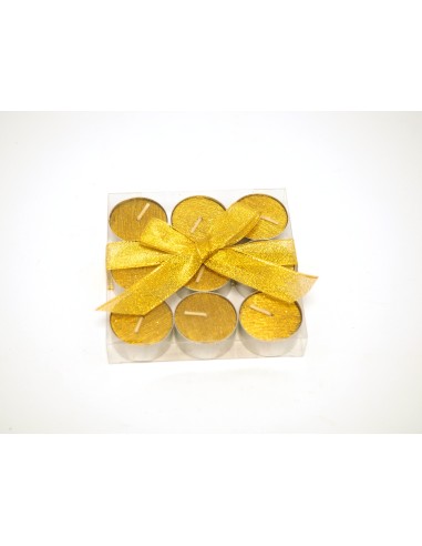 CANDELE E GIROCANDELE: vendita online SET 9 LUMINI D3,5CM GLITTERATI ORO in offerta